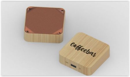 Powerbank compact en bambou personnalis